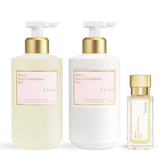 À la rose Scented hand & body cleansing gel, Scented body lotion <br>and Eau de parfum Trio null