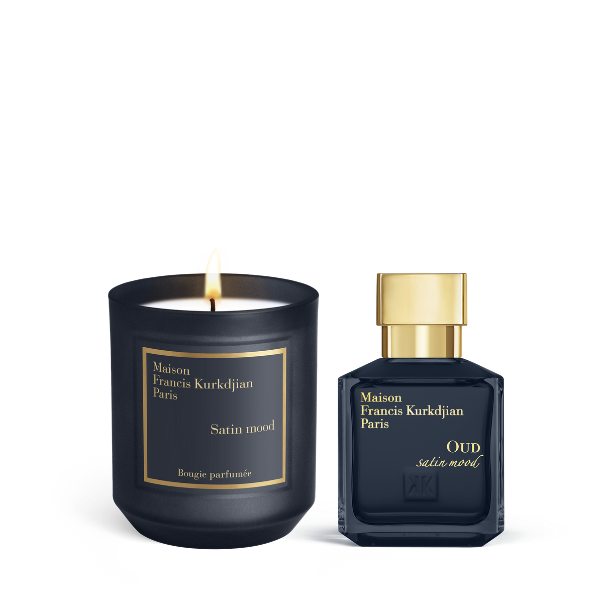 OUD satin mood Scented candle <br>and Eau de parfum Duo null