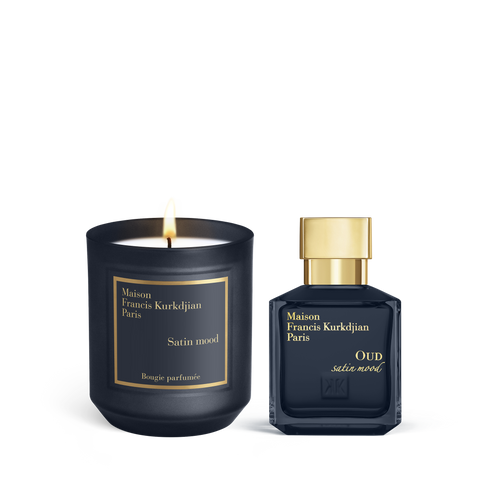OUD satin mood Scented candle <br>and Eau de parfum Duo null