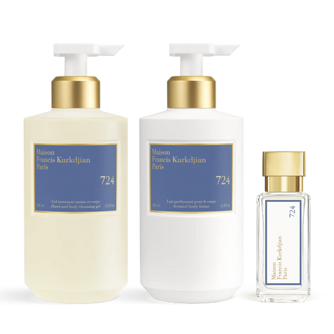 724 Scented hand & body cleansing gel, Scented body lotion <br>and Eau de parfum Trio null