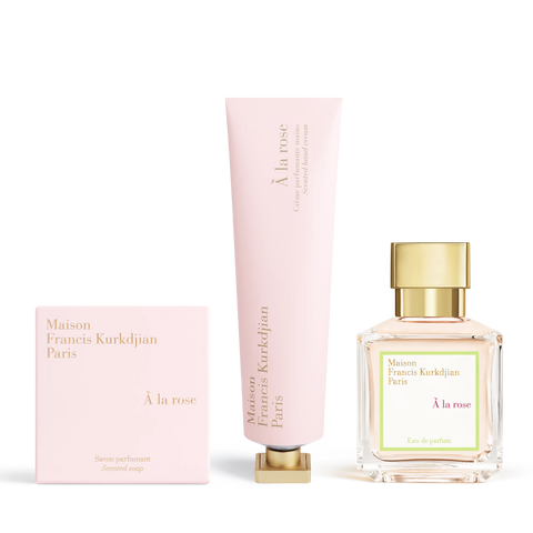 À la rose Scented soap, Scented hand cream <br>and Eau de parfum Trio null